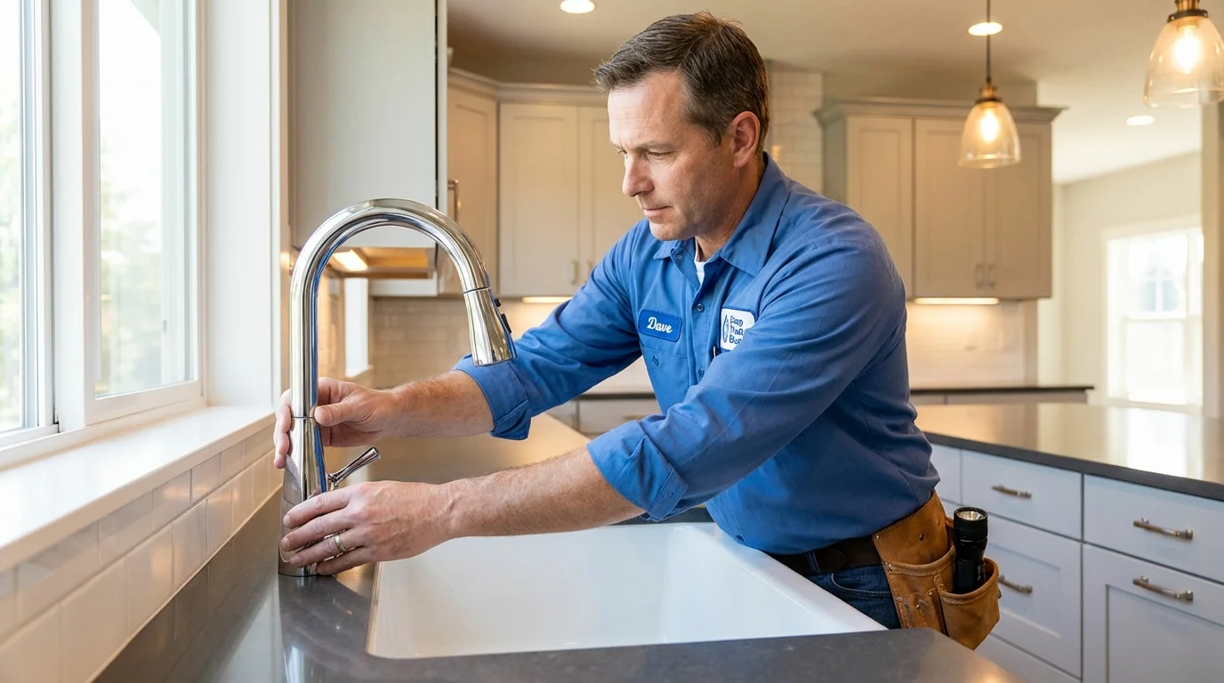 Kitchen faucet installation by Johns Plumbing LLC in Linden